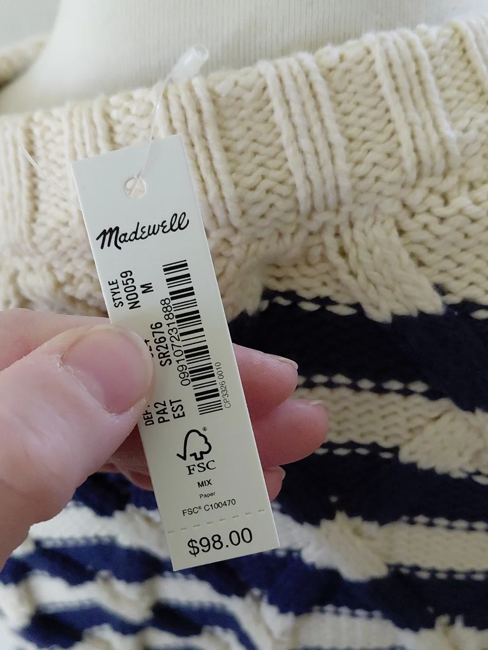 Madewell Cable-knit Oversized Sweater